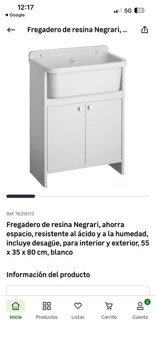 Mueble Fregadero blanco