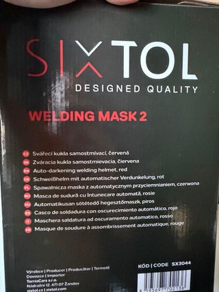 Careta Soldar SIXTOL Roja