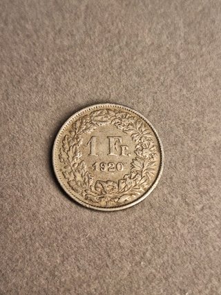 1 Franco Suizo 1920 Plata