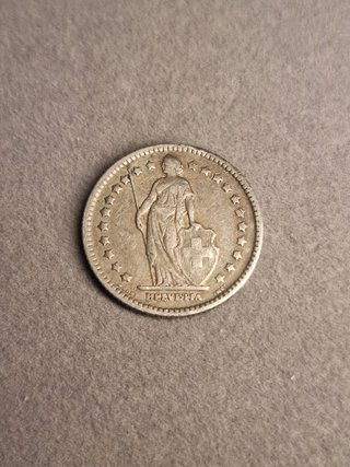1 Franco Suizo 1920 Plata