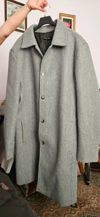 Abrigo largo gris SHEIN Talla XL