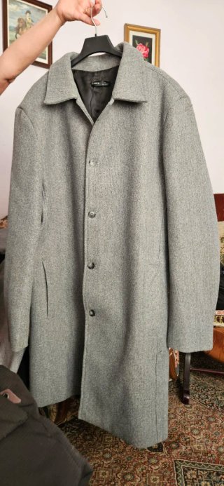Abrigo largo gris SHEIN Talla XL