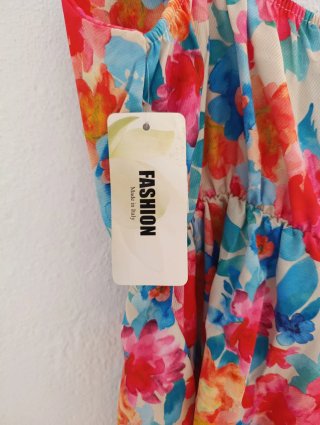 Mono corto floral pierna ancha