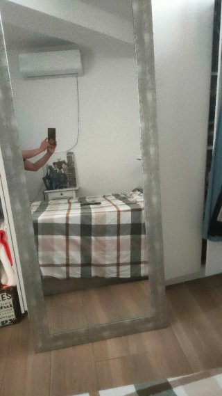 Espejo Grande Gris Madera