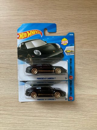 Hot Wheels Porsche 911 Carrera T Nero x 2