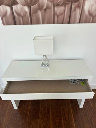 Escritorio tocador Malm Ikea cristal blanco