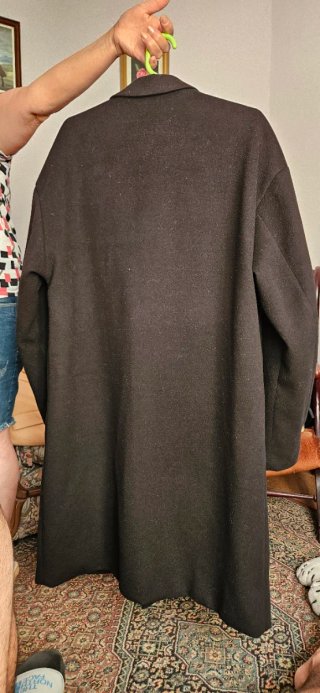 Abrigo largo negro SHEIN hombre Talla XL