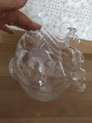 Lume classico in vetro trasparente