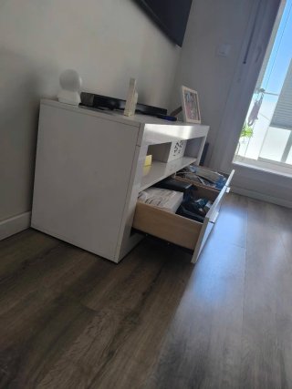 Mueble TV Blanco y Madera