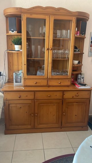 Vitrina Aparador Madera y Cristal
