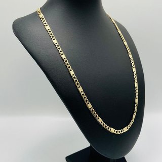 Cadena Figaro Labrada 3x1 Oro