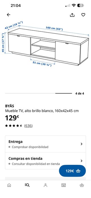 Mueble TV Blanco