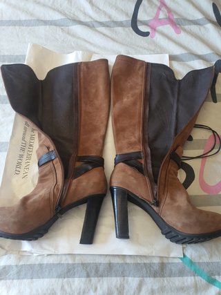 Botas Mango piel melocotón T.39