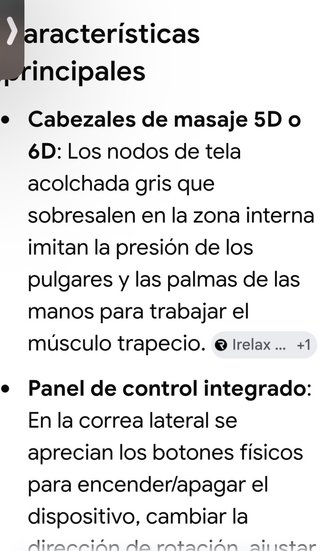 Masajeador cuello y espalda con calor