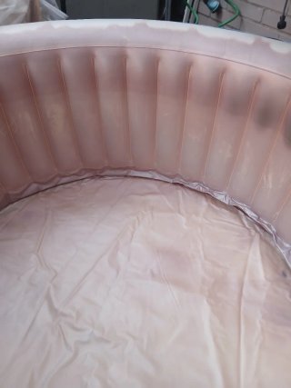 Jacuzzi Mspa inflable azul y blanco