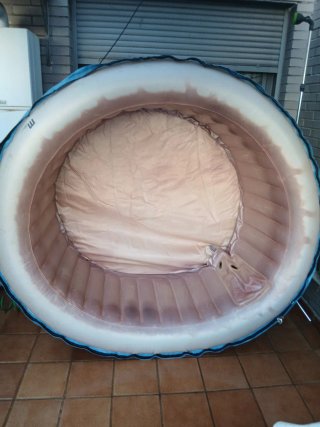 Jacuzzi Mspa inflable azul y blanco