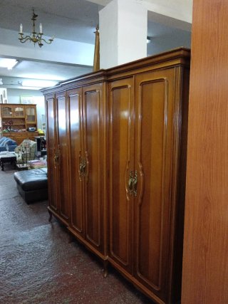 Armario 6 puertas 5 cajones madera