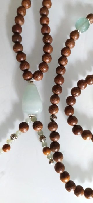Collana Mala Yoga Legno e Pietre Naturali