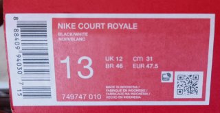 Nike Court Royale Negro y Blanco.