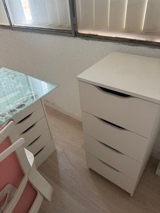 Conjunto oficina mesa cristal y silla