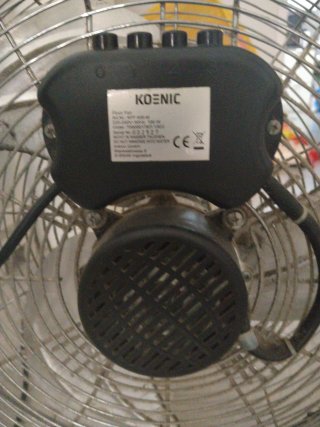 Ventilador KOENIC Plata y Blanco
