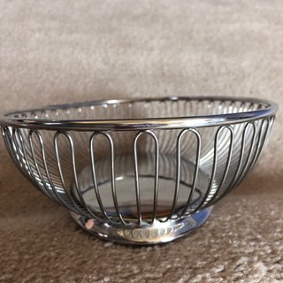 ALESSI 829 Cestino Frutero ovalado inox vintage