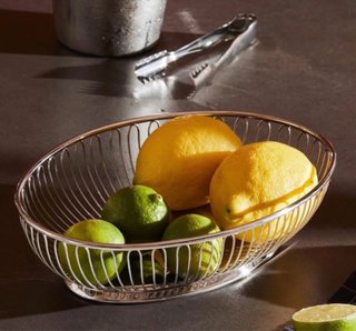 ALESSI 829 Cestino Frutero ovalado inox vintage