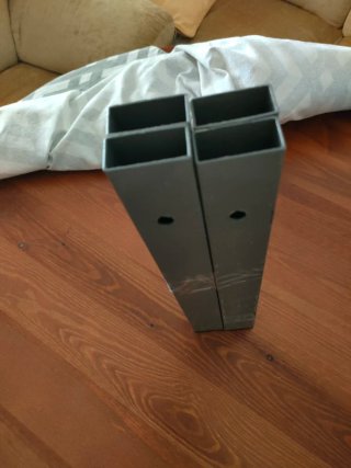 Dos Somier de madera y metal