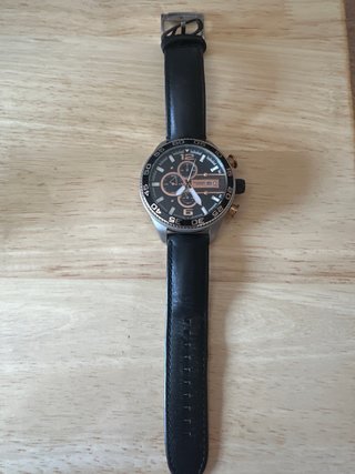 Reloj Fossil Cronógrafo Negro y Dorado