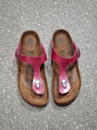 Birkenstock infradito glitter rosa 38