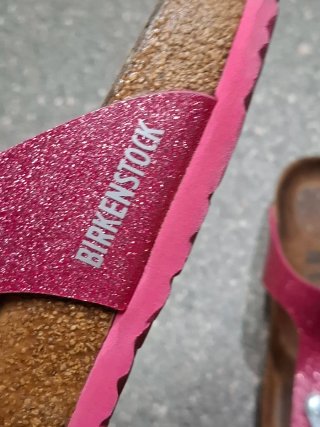 Birkenstock infradito glitter rosa 38