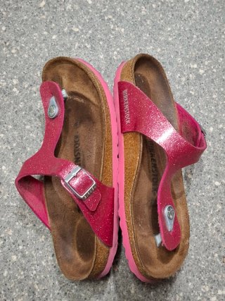 Birkenstock infradito glitter rosa 38