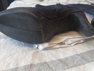 Botas altas piel serpiente azul marino talla 40