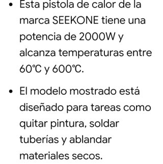 Pistola de Calor Seekone 2000W