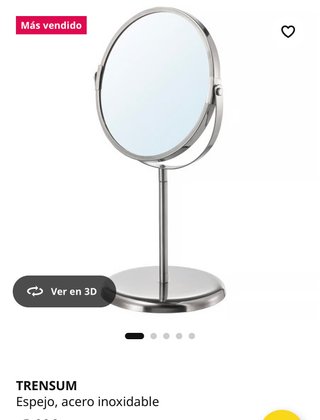 Espejo TRENNSUM Ikea Acero Inoxidable