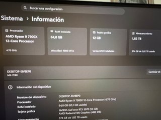 PC Sobremesa MSI Gaming RGB