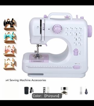 Máquina de coser portátil púrpura