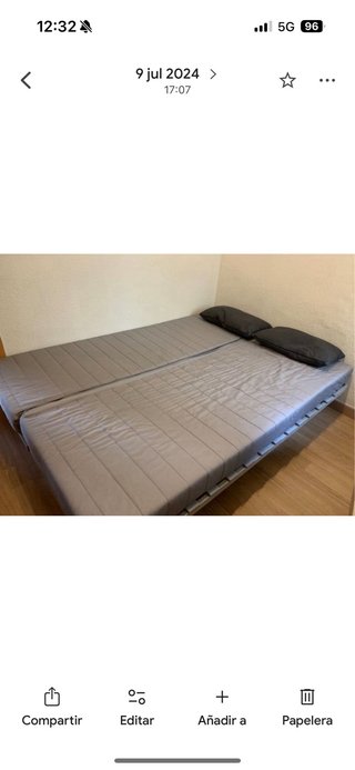 Sofá Cama IKEA Gris.