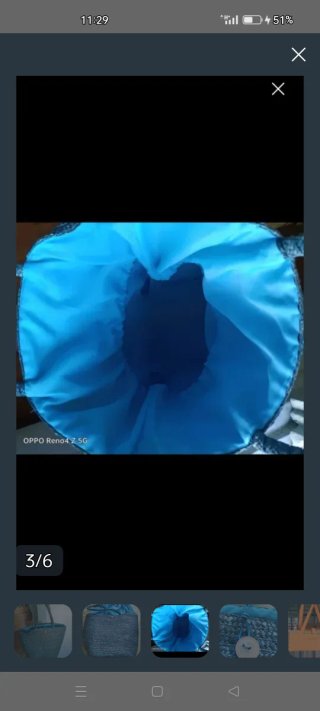 Bolso de rafia azul/ playa/ piscina.