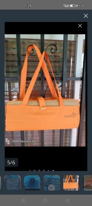 Bolso de rafia azul/ playa/ piscina.