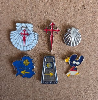 Lote1. Pins Camino de Santiago