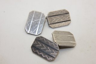 "HG&S" stupendi gemelli Inglesi argento 1938