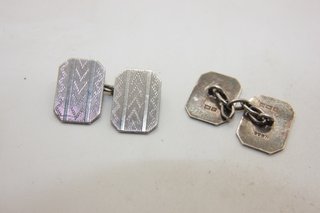 "HG&S" stupendi gemelli Inglesi argento 1938