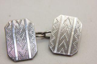 "HG&S" stupendi gemelli Inglesi argento 1938