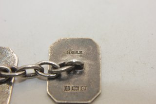 "HG&S" stupendi gemelli Inglesi argento 1938