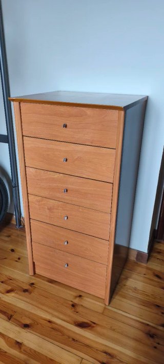Cómoda de madera 2 cajones