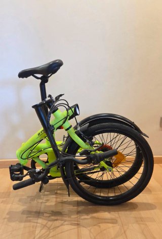 Bici Plegable B'Twin Verde Lima.