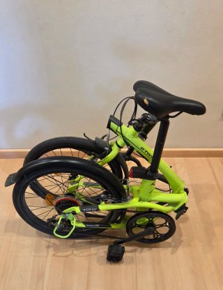 Bici Plegable B'Twin Verde Lima.