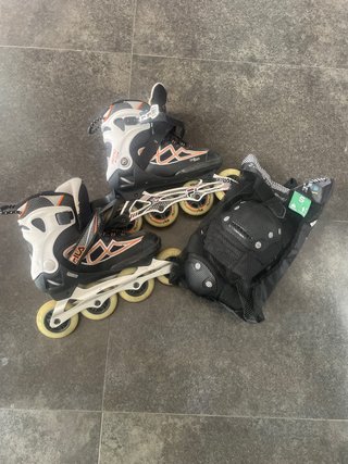 Patines Fila y protecciones Talla S