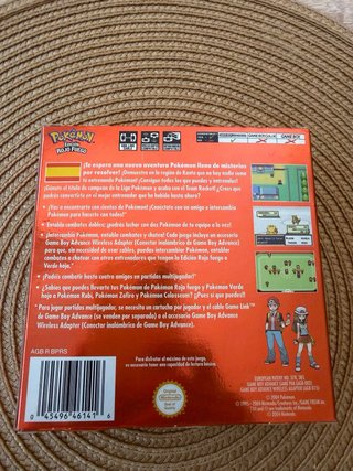 Pokémon Rojo Fuego GBA Caja ORIGINAL